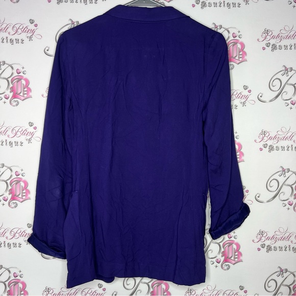 Talula Aritzia blazer purple business casual rare retro 2000s y2k. Size 2. - Picture 7 of 8